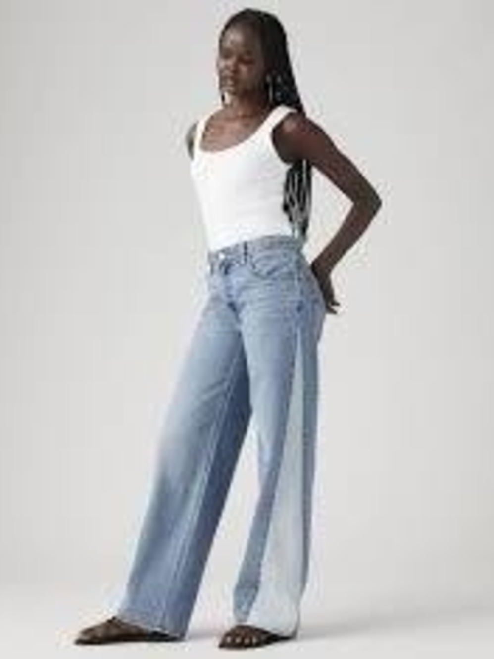 Levi's Baggy Dad Pieced Jeans, Medium Wash, 100% cotton, Sz 26/30, pre-loved